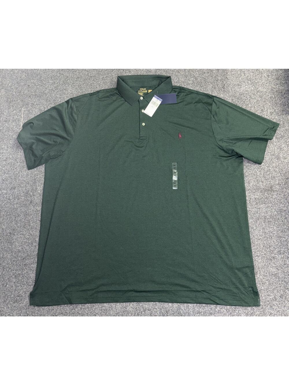 NWT Polo Ralph Lauren Men’s 4LT Performance Stretch Polo Shirt Dari Green Pony